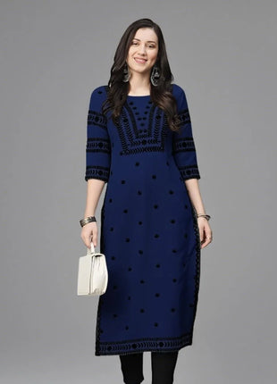Muslim Kurt Flowers Women's Fashion Comfortable National style Straight Casual Ethnic Vestidos Slit hem Abito Donna Musulmana