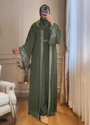 Muslim Modest Women Dress Jalabiya Eid Ramadan Arabic Long Robe Dubai Islam Morocco Kaftan Abayas Cardigan Dresses Outfits