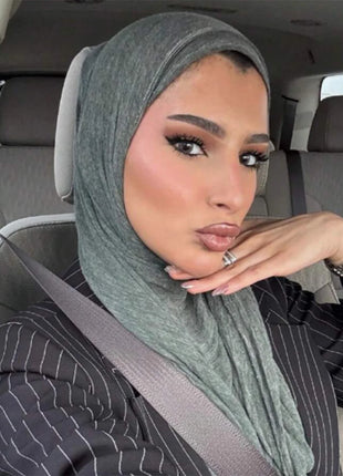 Premium Rayon Cotton Wrinkle Hijab Scarf For Woman Muslim Hijabs Fashion Soft Shawl Islam Turban Ramadan Soild Headband 180*80cm