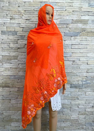 New Muslim Ramadan Scarf  Femme Musulman Foulard Hijabs For Woman African Islam Dubai Chiffon Sequins Embroidery Scarf Shawl