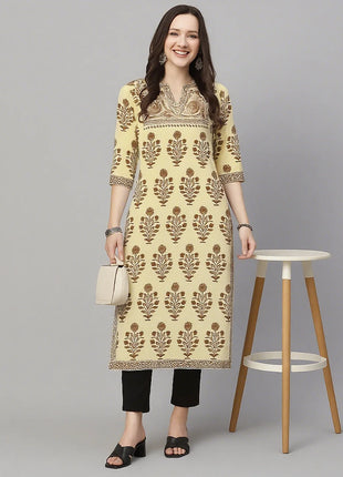 Muslim Women Kurtta Casual Dress Middle Eastern Straight Casual Ethnic Flower Mandarin National Style Caftan Marocain Femme