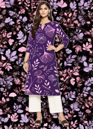Muslim Kurt Flowers Women's Fashion Comfortable Long Sleeve Straight Casual Ethnic Vestidos Longos Parrot Print New Dress