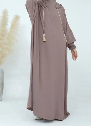 2024 Clothes for Muslim Women Fashion Summer Autumn Muslim Long Sleeve Solid Color Long Abaya Hijab Dress Kaftan Abaya Dubai