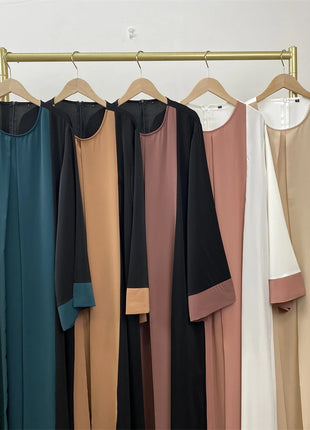 Ramadan Eid Muslim Abaya Dubai Luxury Splicing Fake Two Pieces Abayas For Women Kaftan Modest Dress Islam Caftan Marocain Femme