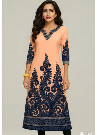 Muslim Kurt Flowers Women's Fashion Comfortable Long Sleeve Straight Casual Ethnic Vestidos Longos Parrot 3D Print New Dress