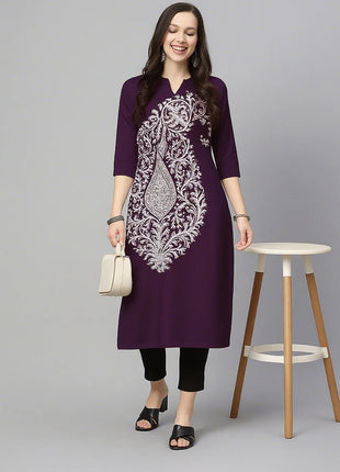 National style Muslim Women Kurtta Casual Dress Long Sleeve Straight Casual Ethnic Mandarin 3D Design Suitable Caftan Femme