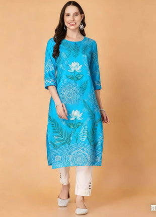 Muslim Dress Kurt Women's Fashionable Straight Tube National style Slit hem Multiple National Style Robe Abito Donna Musulmana