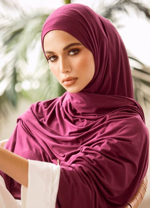 Big Size Jersey Hijabs for Woman Turban Mercerized Cotton Hijab Scarf Shawl Turbans for Women Headscarf Scarves Ramadan Foulard