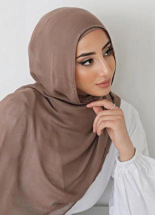 Muslim Modal Hijab Rayon Cotton Shawls for Women Plain Scarf Big Size Headscarf Islamic Turban Headband 190*85cm