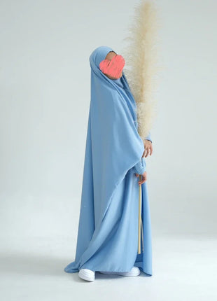 Ramadan Muslim Dress Girls Kids Prayer Garment Hijab Dress  Child Hooded Abaya Full Cover Niqab Islam Dubai Eid Robe 2023 jilbab