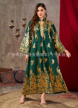 Eid Muslim Dress Women Party Abaya Print Ramadan Dresses Arab Long Robe Morocco Dubai Kaftan Islam Vestidos Jalabiya 2025