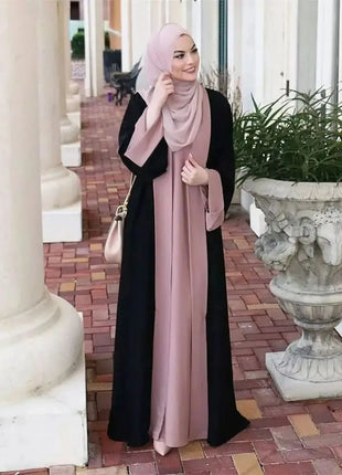 Ramadan Eid Muslim Abaya Dubai Luxury Splicing Fake Two Pieces Abayas For Women Kaftan Modest Dress Islam Caftan Marocain Femme