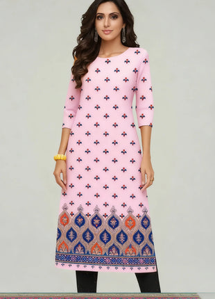 Muslim 2026 Dress Kurt Women's Fashionable And Elegant Slit Hem Kurtta Straight Tube Casual Modest Dress Abito Donna Musulmana
