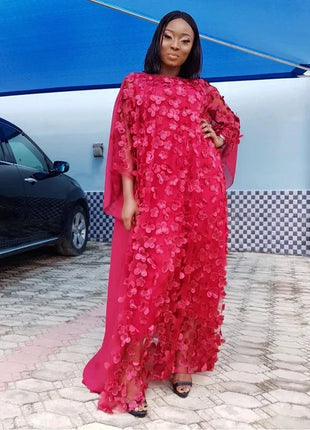 Velvet African Dresses for Women Evening Party Dress Dashiki Africa Clothing Long Robe Dubai Moroccan Flare Sleeve Nigeria Gown