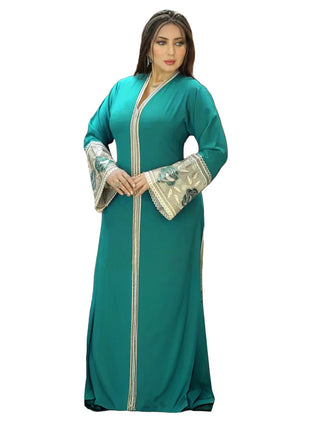 2026 Eid Mubarak Dubai Abayas Muslim Women Long Sleeve Dress Party Evening Gown Caftan Marocain Turkish Islamic Clothing Boubou