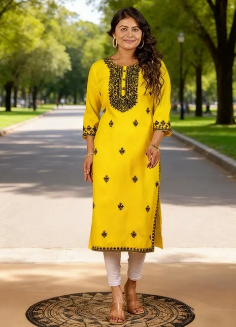 Muslim Dress Kurt Women's Fashionable Straight Tube Casual Round Neck Picture Multiple National Style Robe Femmes Musulmans