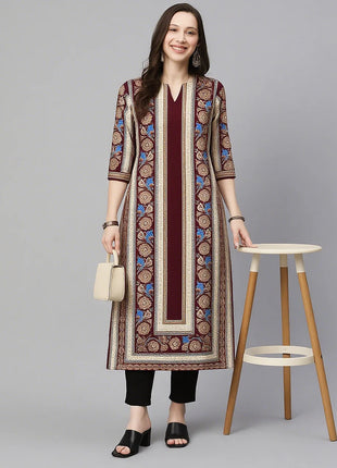 Muslim Women's Fashionable And Comfortable Kurt Dress Long Sleeved Straight Tube Casual Ethnic Abaya Women Elegant Luxury Dress