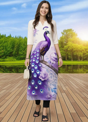 Muslim Kurtta Women Casual Fashion Dress Straight Tube Casual Ethnic Vetement Femme Peacock National style Kaftan Dress Moroccan