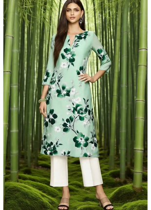 Muslim Dress Kurt Women's Fashionable And Elegant Long Sleeved Straight Tube Casual Flowers Color Pattern Abaya Luxury