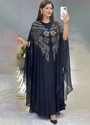 Abayas For Women Dubai Luxury 2024 Chiffon Boubou Muslim Fashion Dress Caftan Marocain Wedding Party Occasions Djellaba Femme