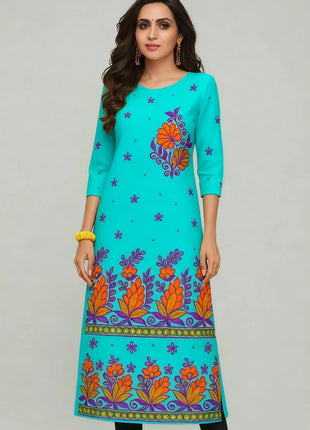 Muslim Dress Kurtta Women's Fashionable And Elegant Straight Tube Casual Colorful Slit hem Abito Donna Musulmana Turkish Abaya