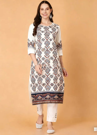 National style Kurt Women's Fashion Comfortable Slit hem Straight Casual Ethnic Flowers Pattern Robe Abito Donna Musulmana