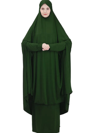 Muslim Women Two Piece Set Prayer Garment Dress Abaya Long Khimar Outfit Ramadan Skirt Abayas Islamic Clothes Niqab Eid 2026
