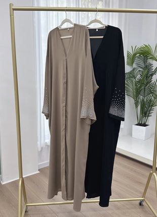 Eid Muslim Diamond Abaya For Women Button Cardigan Up Jalabiya Ramadan Dress 2026 Ramadan Caftan Party Long Robe Vestido Largos