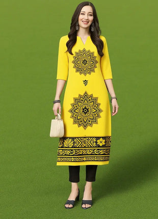 Muslim Women's Kurtta Casual Fashion Dress Straight Tube Casual Ethnic Flower Muslim Fashion Long Sleeve Dresses National Style