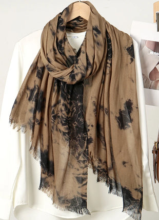 Fashion Print Muslim Hijab Breathable Hijabs Rayon Viscose Woven Tie-Dye Colorful Shawls Muslim Women Head Scarf Hijabs