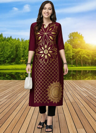 Muslim Kurtta Women's Fashionable Comfortable Kurt Dress 2026 Straight Tube Flowers Casual Ethnic Middle Eastern Arabic Dress