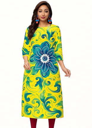 Muslim Dress Kurt Women's Fashionable And Elegant Slit hem Straight Tube Casual Flowers Pattern Robe Traditionnelle Arabe