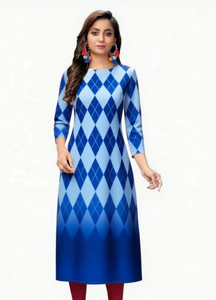 Muslim Dress Kurt Women's Fashionable And Elegant Straight Tube Casual Slit hem Colorful Flowers Pattern Dress Abiti Lunghi