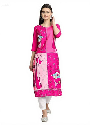 Muslim Kurtta Women's Turkish Abaya Comfortable Kurt Dress Straight Tube Slit hem Peacock Casual Ethnic Middle Eastern Arabic
