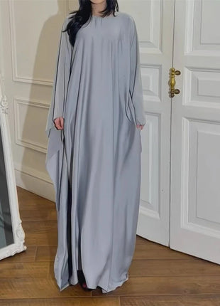 Eid Shiny Batwing Satin Abaya Dubai Luxury 2024 Muslim Abayas For Women Maxi Kaftan Dress Islamic Clothing Caftan Marocain Femme