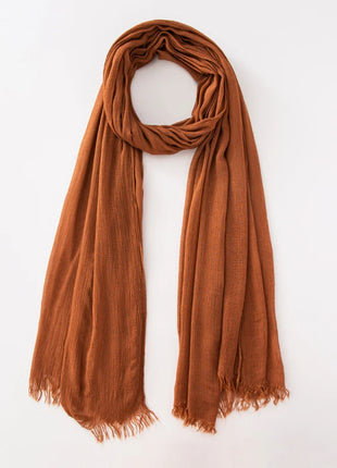 61 Colors Soft Cotton Viscose Scarf Rayon Material Muslim Hijab Mid Eastern Plain Solid Color Headscarf With Tassel