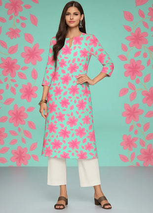 Muslim Women Kurt Fashionable And Elegant Straight Tube Casual Flowers Pattern New Comfortable Dress Islamitische Dames Kleding