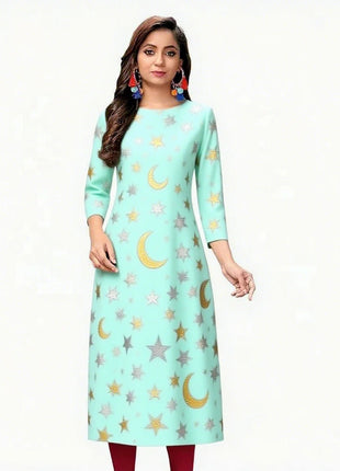 Muslim Dress Kurtta Women Fashionable Elegant National Style Straight Tube Casual Slit hem Colorful Elephant Peacock Pattern