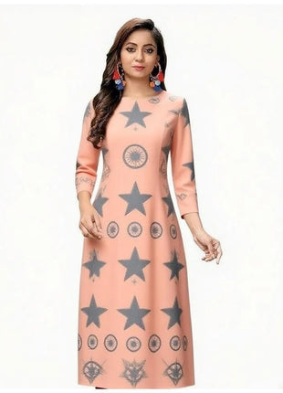 National style Muslim Women Kurtta Casual Dress Slit hem Straight Casual Ethnic Mandarin 3D Design Suitable Caftan Femme