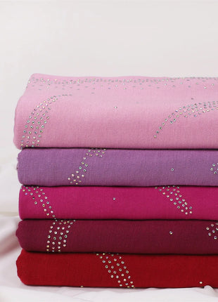 Bling Bling Rhinestone Scarf for Women Sparkling Sport Scarf Non-Shed Crystal Wrap Sun Protective musilim hijab Yoga Party Gift
