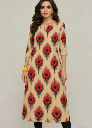 Muslim Kurtta women's Casual Fashion Dress National style Straight Tube Casual Ethnic Flower Round Neck Regular Design Sense