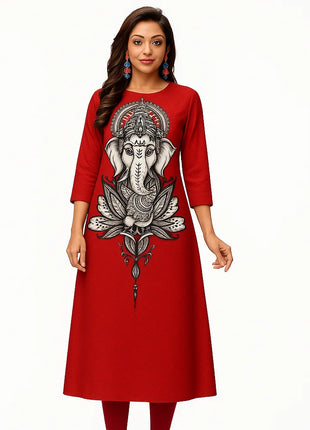 Muslim Dress Kurt Women Fashionable Elegant Straight Tube Casual Slit hem Color Elephant Pattern Tenue De Priere Femme Musulmane