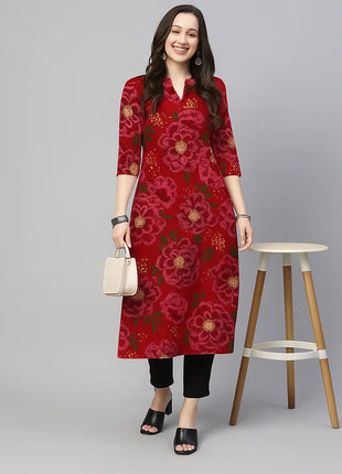 Muslim Kurt Women's Fashionable And Comfortable Kurt Dress Long Sleeved Straight Tube Casual Ethnic Middle Eastern Arabic Dress