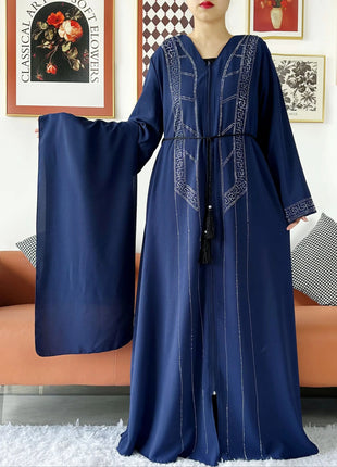 Laxury Design New Women Elegant Dress Chiffon Open Abaya Muslim Women Dress Islamic Clothing Cardigan Abaya Women Muslim Dress