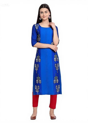Muslim Dress Kurt Women's Fashionable And Elegant National Style Slit Hem Straight Tube Casual Abito Donna Musulmana Kurtta