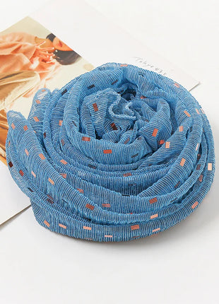 Glitter Shimmer Muslim Hijabs Fashion Solid Bubble Chiffon Scarf High Quality Shawl Scarves Silver Crinkle Woman Headscarf