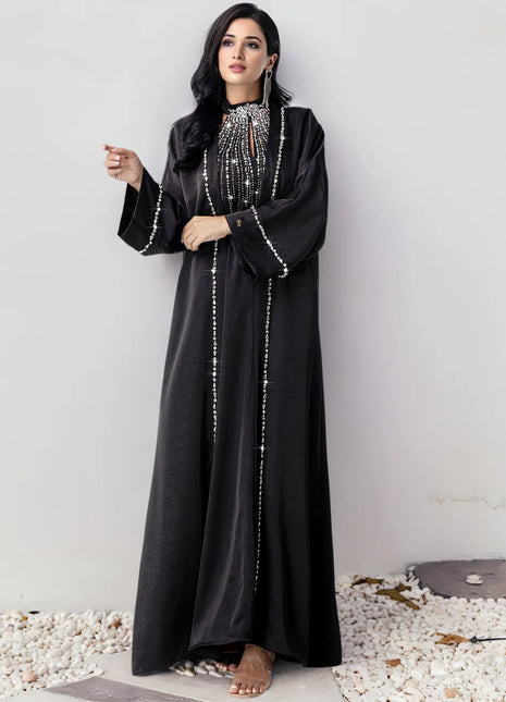 Eid Dress for Women Abaya 2 Piece Set Diamond Party Long Dresses Muslim Caftan Robe Jalabiya Ramadan Dubai Kaftan Vestido Largos