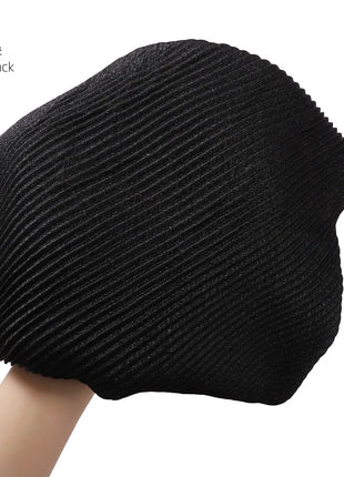 New Breathable Soft Solid Color Silver Silk Crumpled Shiny Pleated Shawl Women's Hair Towel Scarf One Piece Dropshipping