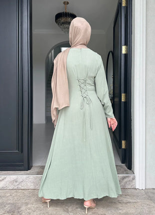 2025 Summer Arabic Muslim Women Modest Dress Eid Dubai Plain Abaya Islam Party Outfit Elegant Holiday Dresses Turkey Kaftan Robe