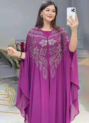Abayas For Women Dubai Luxury 2024 Chiffon Boubou Muslim Fashion Dress Caftan Marocain Wedding Party Occasions Djellaba Femme